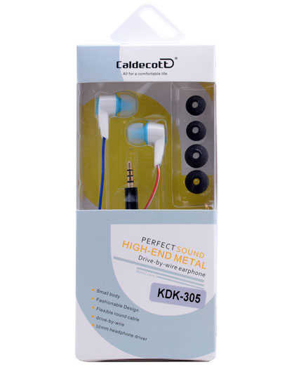Caldecott KDK-305 MP3 Stereo Headphones Blue