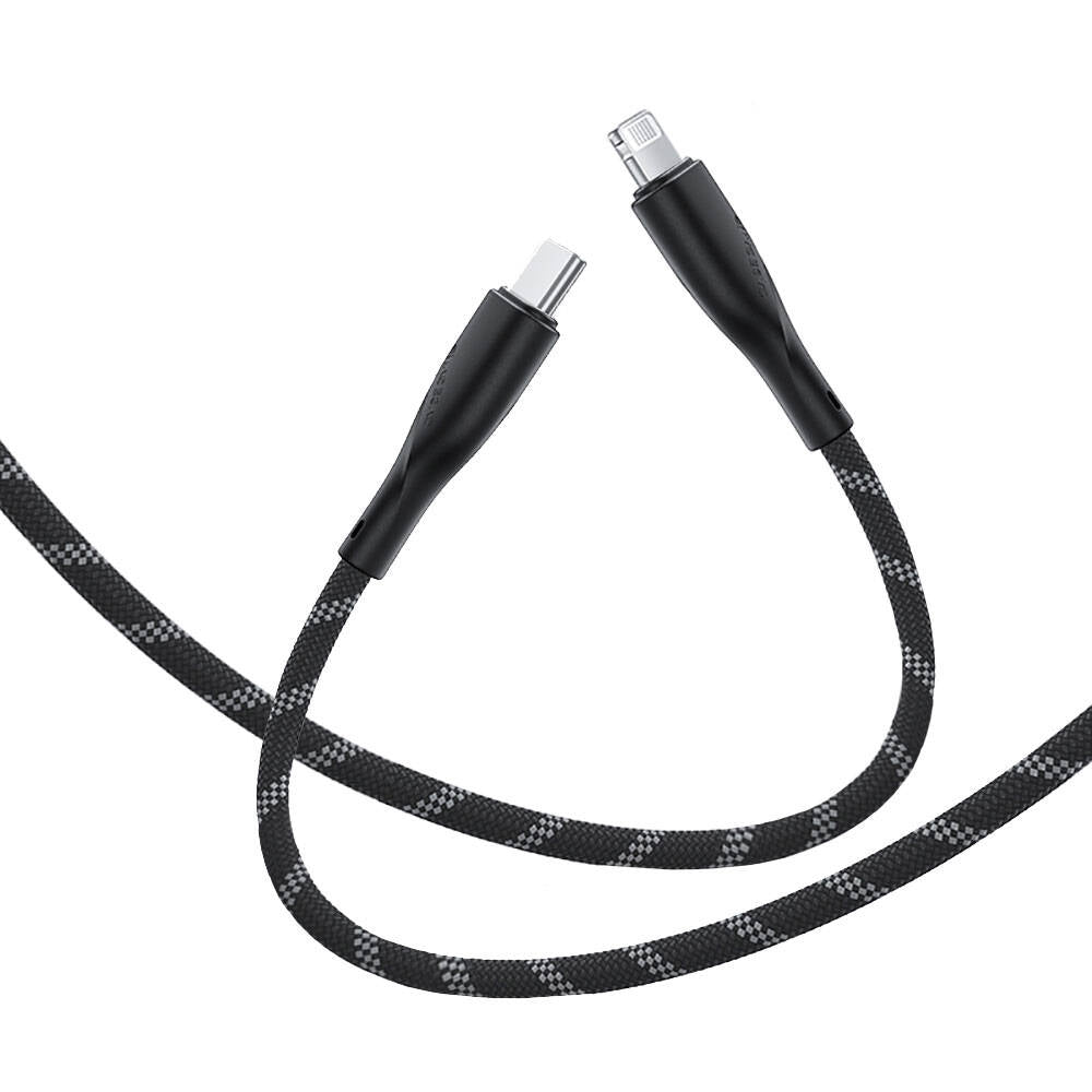 Casebang Type-C to Lightning Fast Charging Braided 27W PD Cable 1m Black 