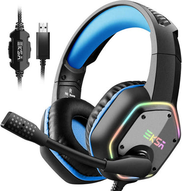 Eksa E1000 USB Headset Black-Red 