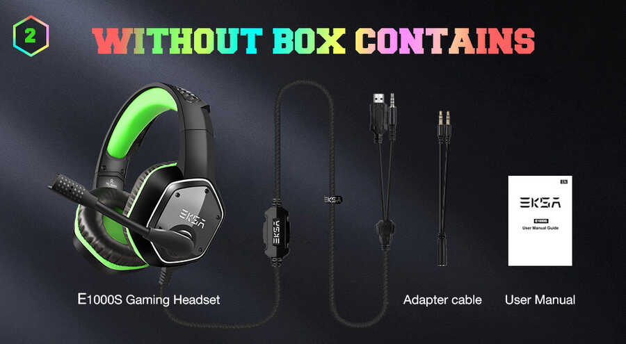 Eksa E1000S 3.5mm Headphones Black 