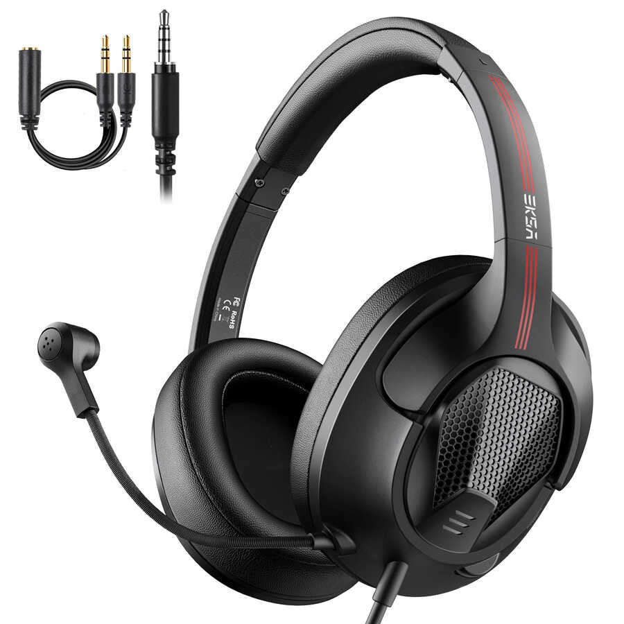 Eksa E3D 3.5mm Headphones Black