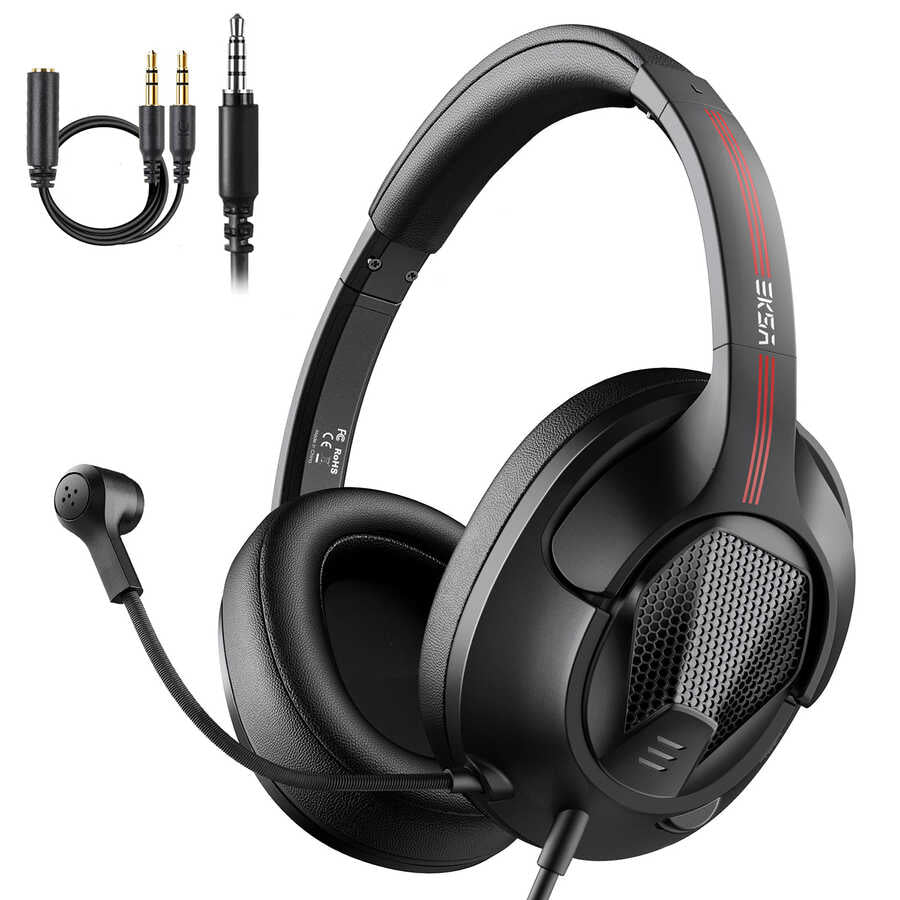 Eksa E3D 3.5mm Headphones Black