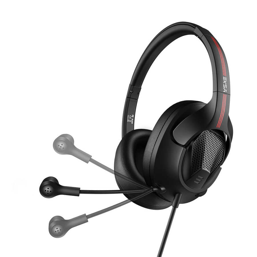 Eksa E3D 3.5mm Headphones Black