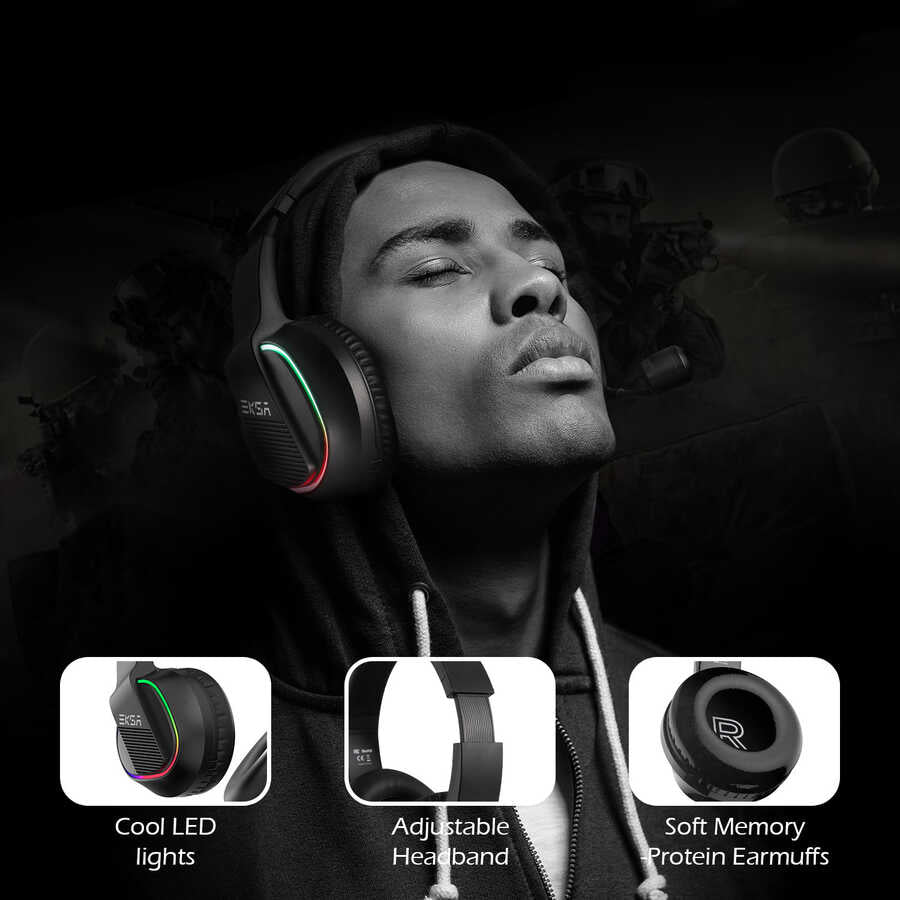 Eksa E400 3.5mm Headphones Black 