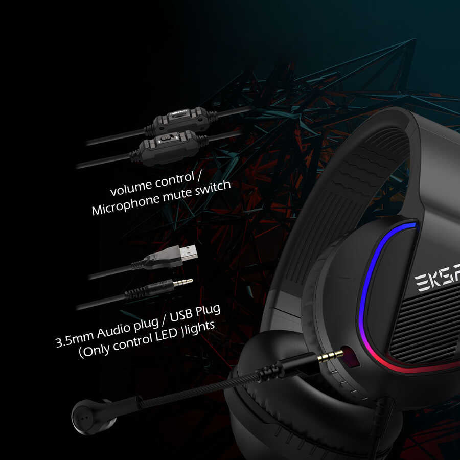 Eksa E400 3.5mm Headphones Black 