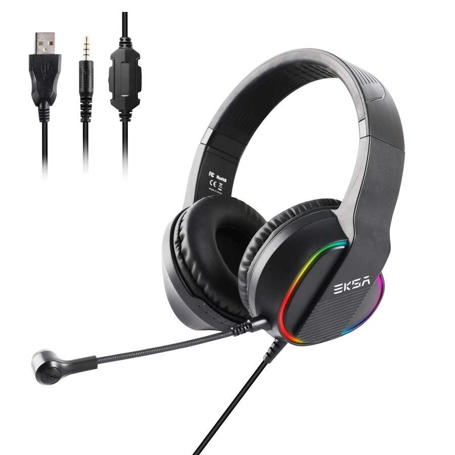 Eksa E400 3.5mm Headphones Black 