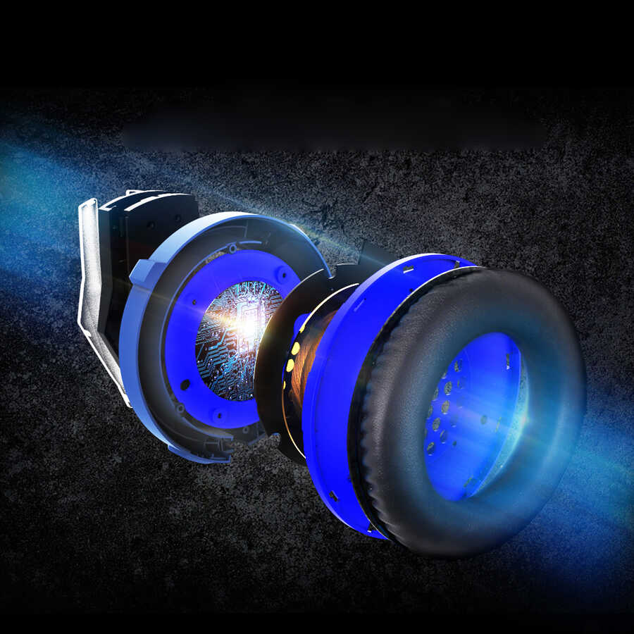 Eksa E800 3.5mm Headphones Black-Blue