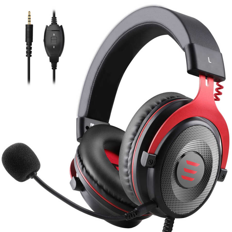 Eksa E900 3.5mm Headphones Black-Red 