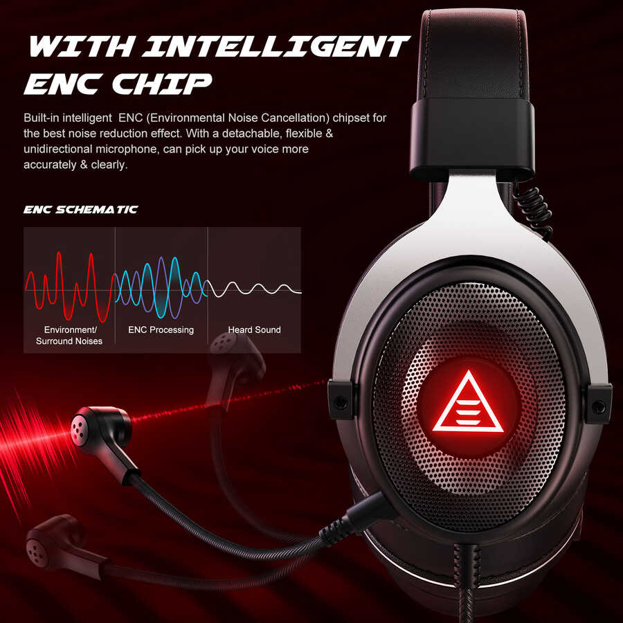 Eksa E900 Plus USB Headset Black