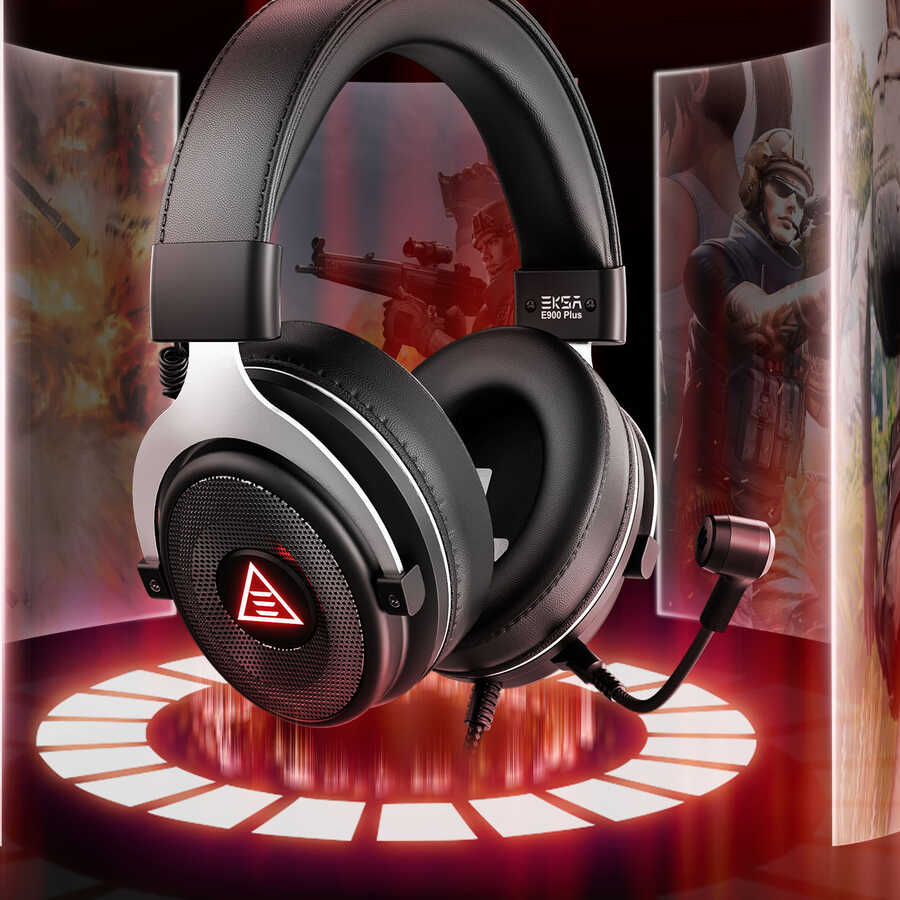 Eksa E900 Plus USB Headset Black