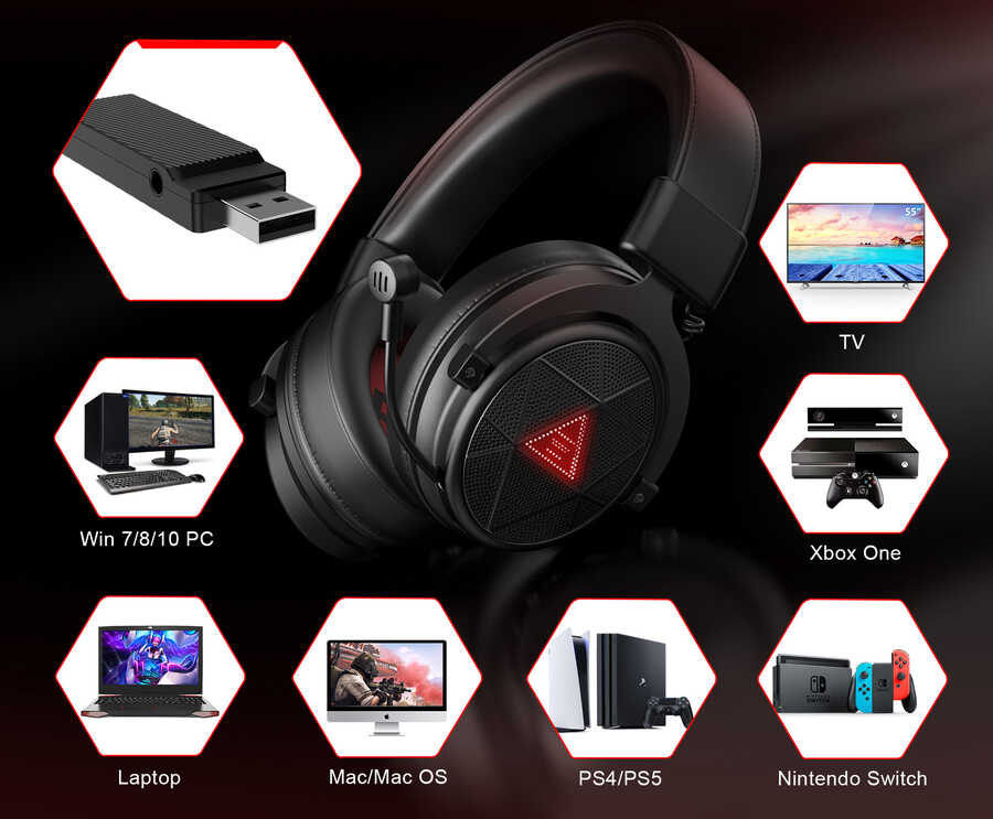 Eksa E910 Bluetooth Wireless Headphones Black 