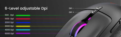 Eksa EM600 Kablolu 12 Modlu RGB Işıklı Oyuncu Mouse 12000 DPI Siyah