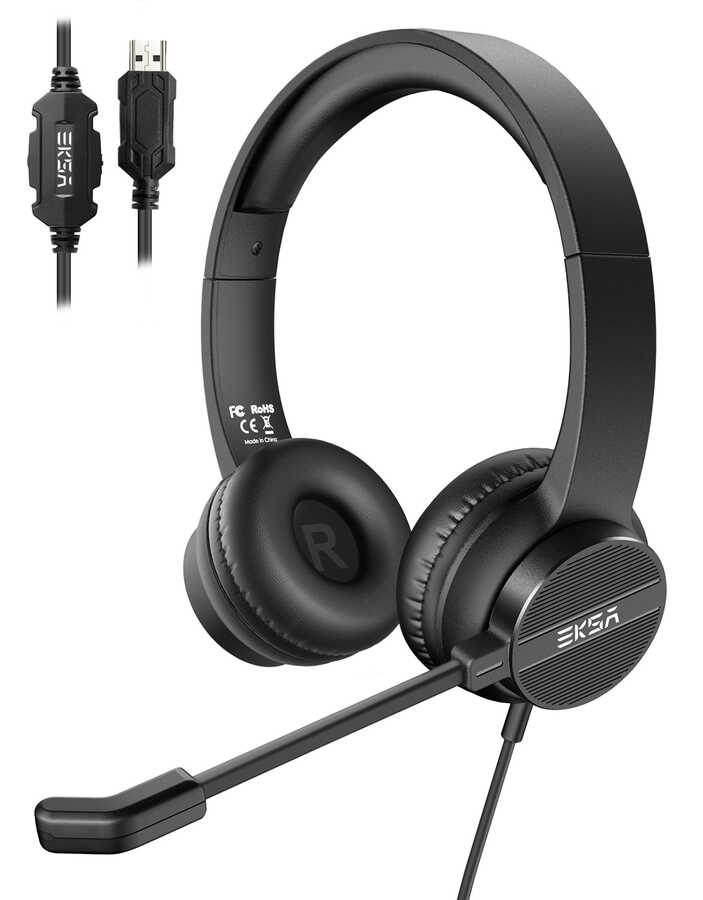 Eksa H12E USB Headset Black 