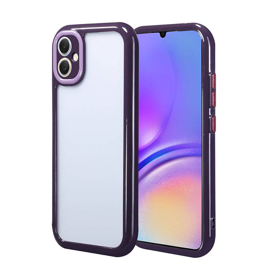 Galaxy A05 Case Camera Protection Colorful Edge and Frame Design Zore Vitamin Cover Deep Purple 