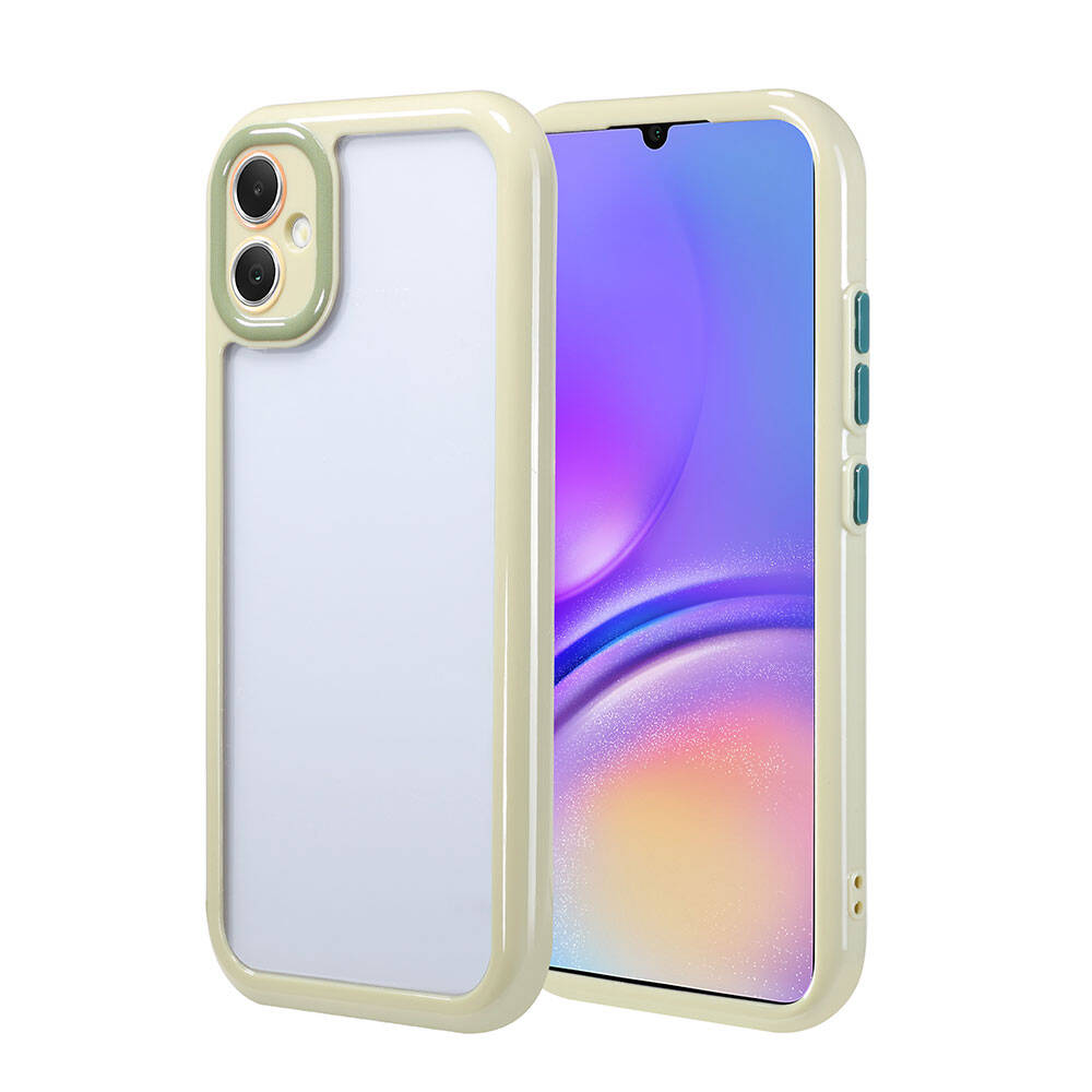 Galaxy A05 Case Camera Protection Colorful Edge and Frame Design Zore Vitamin Cover Green 