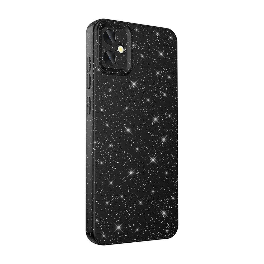 Galaxy A05 Case Camera Protection Glitter Luxury Zore Cotton Cover Black 