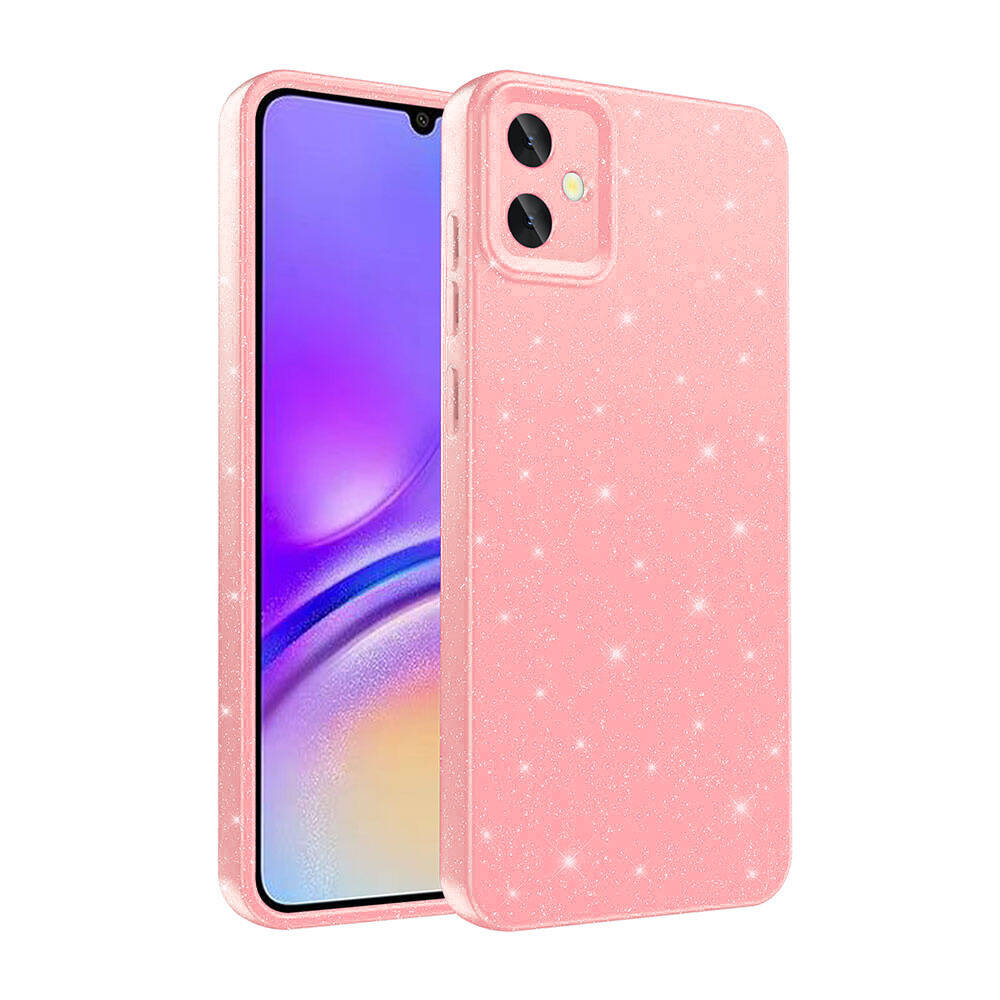 Galaxy A05 Case Camera Protection Glitter Luxury Zore Cotton Cover Purple 