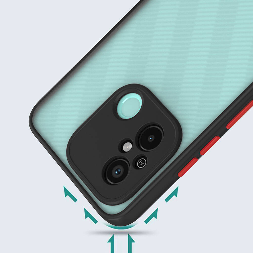 Xiaomi Redmi 12C Kılıf Zore Hux Kapak Siyah