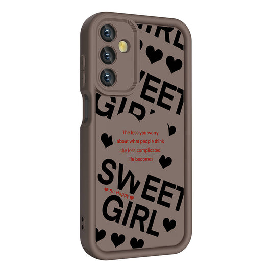 Galaxy A05S Case Camera Protection Printed Back Surface Zore Classy Cover Black 