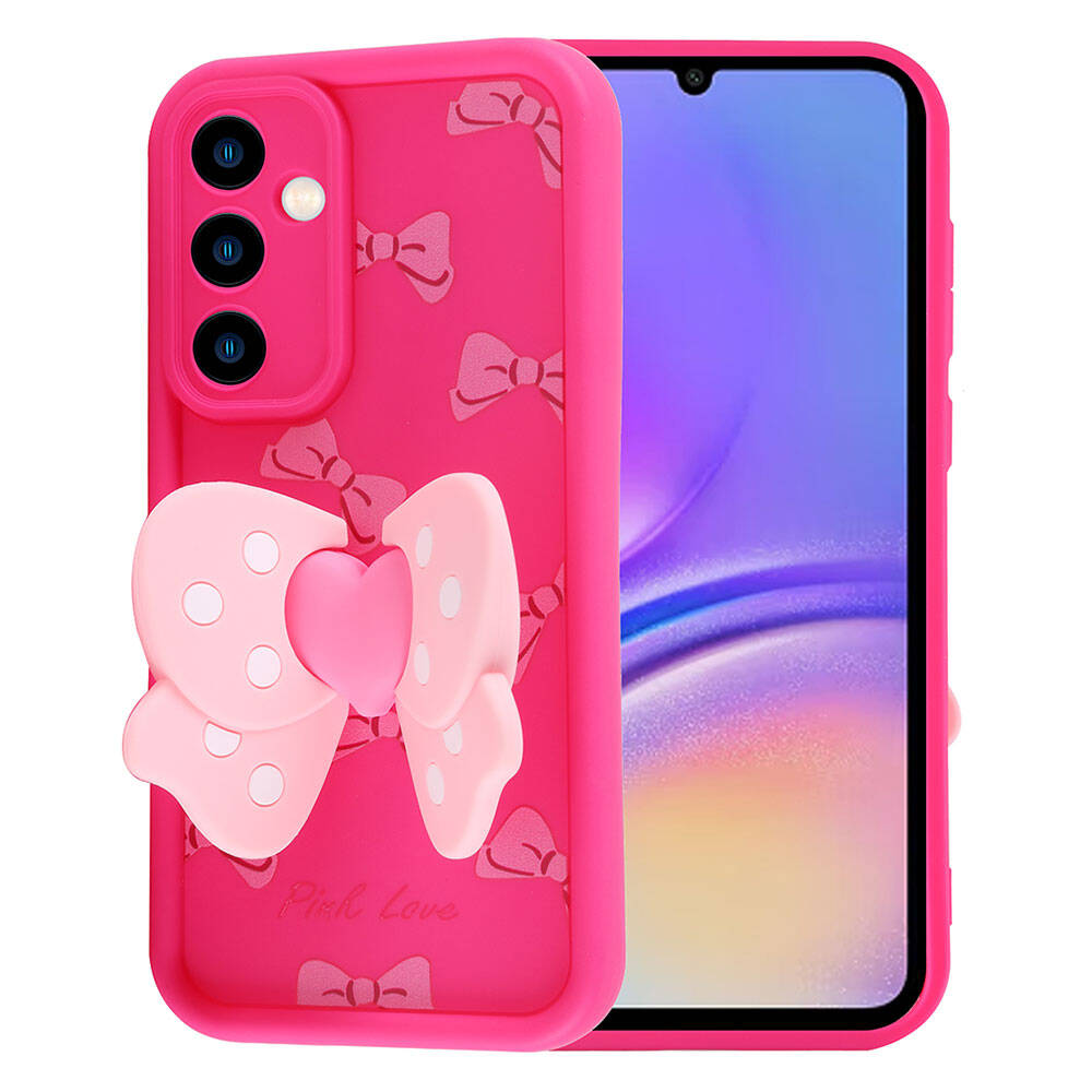 Galaxy A05S Case Camera Protection Figure Design Zore Cover Pink Open 