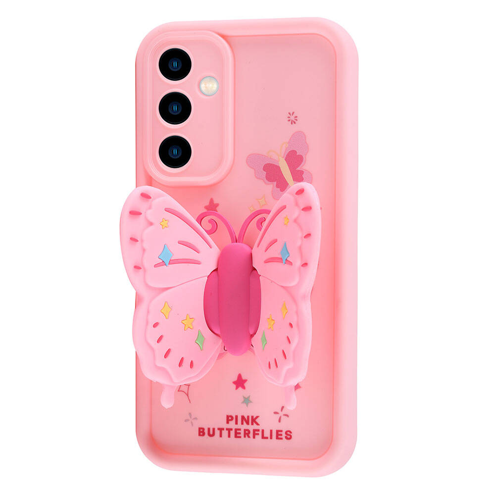 Galaxy A05S Case Camera Protection Figure Design Zore Cover Pink Open 