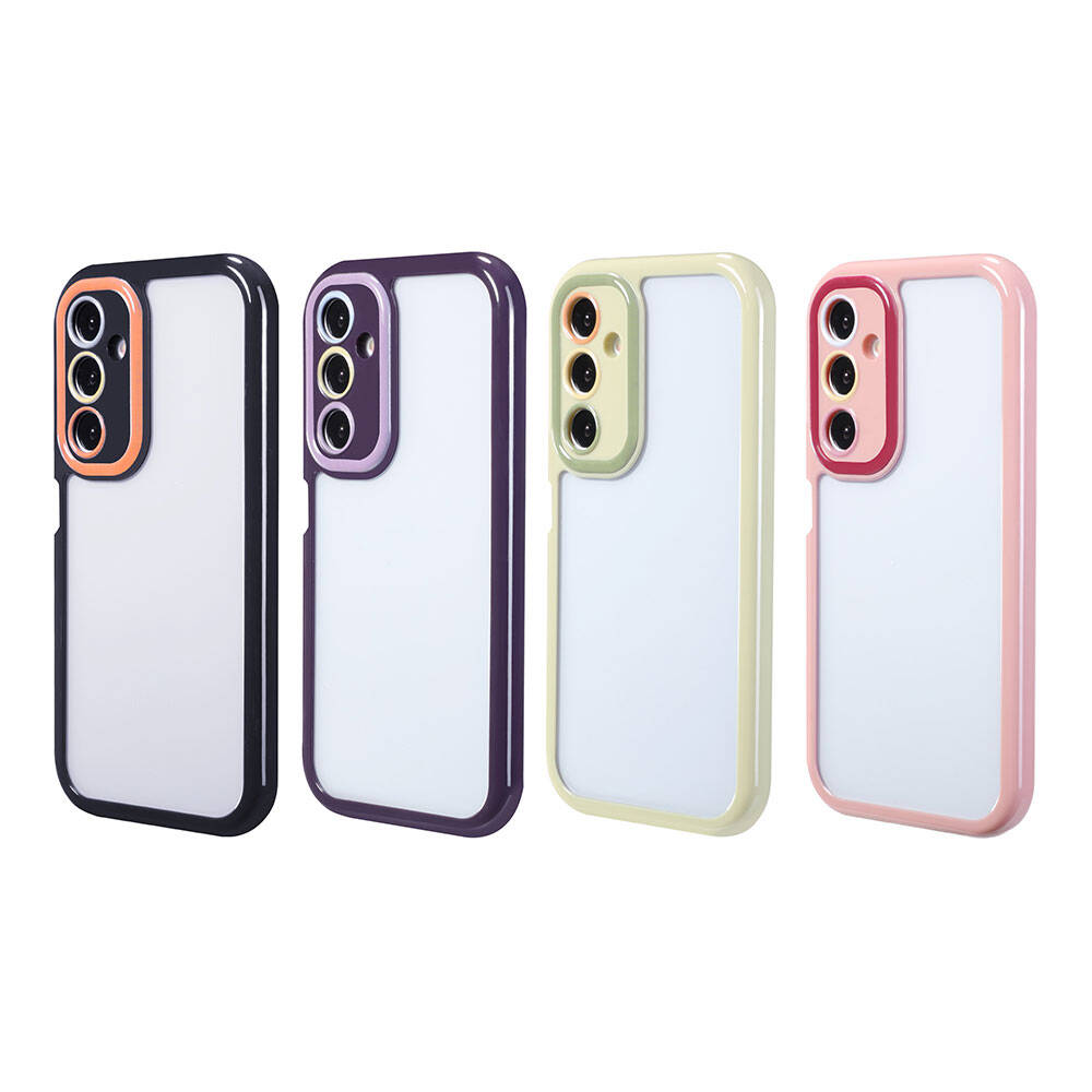 Galaxy A05S Case Camera Protection Colorful Edge and Frame Design Zore Vitamin Cover Black 