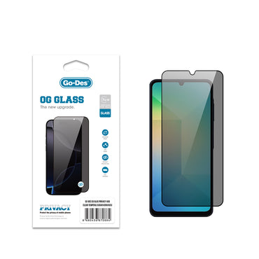 Galaxy A06 Go Des OG Glass Privacy Antistatic Tempered Glass Screen Protector Black 