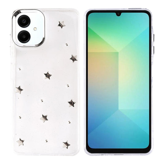 Galaxy A06 Case Airbag Design Glitter Transparent Zore Polar Star Cover
