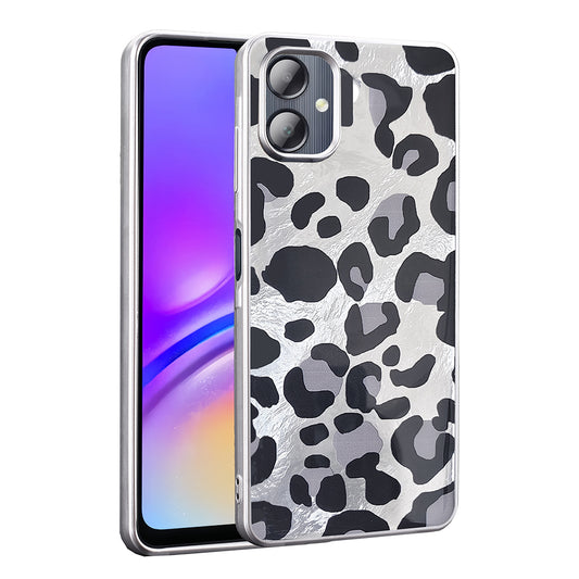 Galaxy A06 Case Patterned Zore Mep Cover Gray Leopard