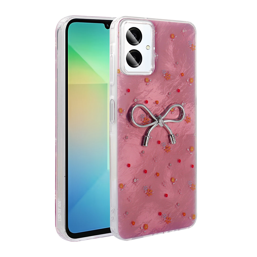 Galaxy A06 Case Camera Protection Figured Zore Ponti Silicone Cover Lilac 