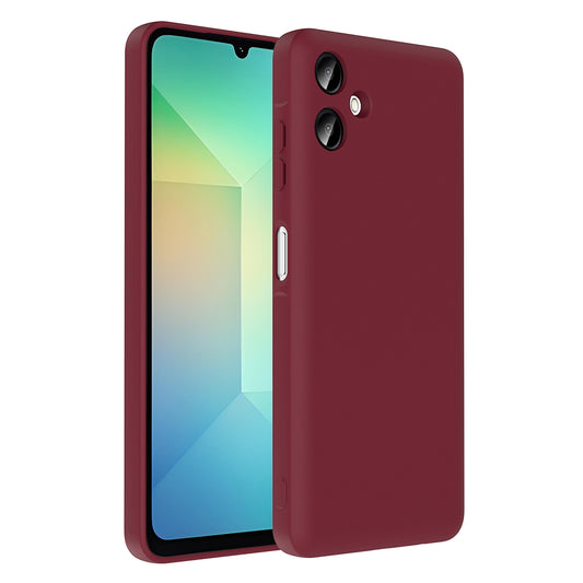 Galaxy A06 Kılıf Kamera Korumalı Kartlık Hazneli Zore Vitra Kapak Mürdüm