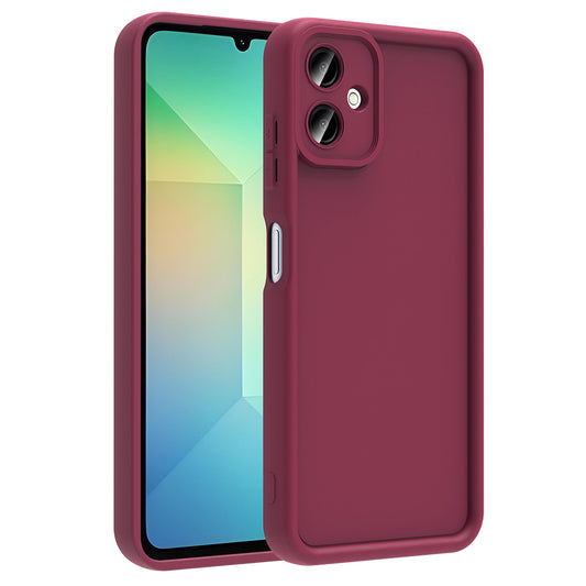 Galaxy A06 Case Camera Protection Zore Pineapple Cover Plum 