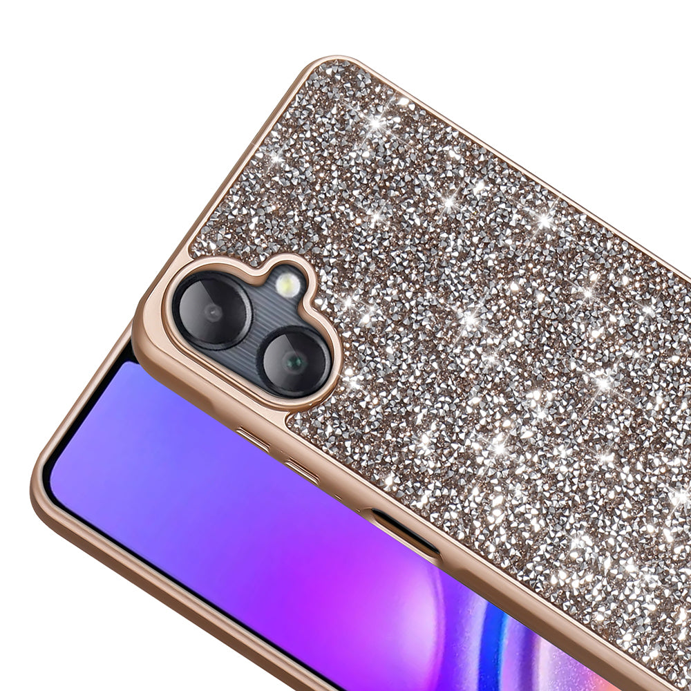 Galaxy A06 Case Shiny Stone Design Zore Diamond Cover Black