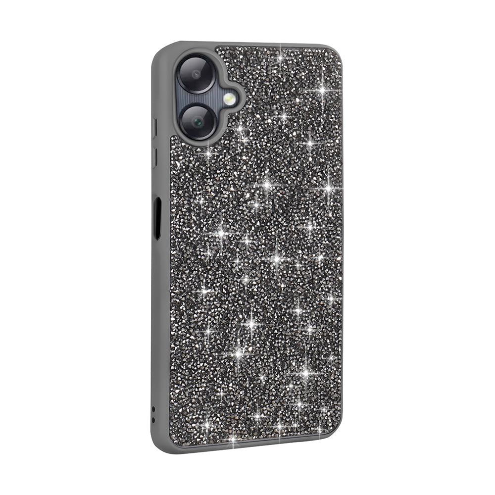 Galaxy A06 Case Shiny Stone Design Zore Diamond Cover Black