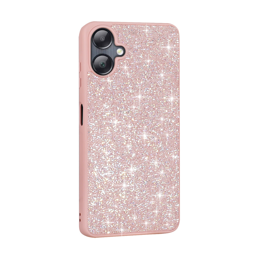 Galaxy A06 Case Shiny Stone Design Zore Diamond Cover Pink