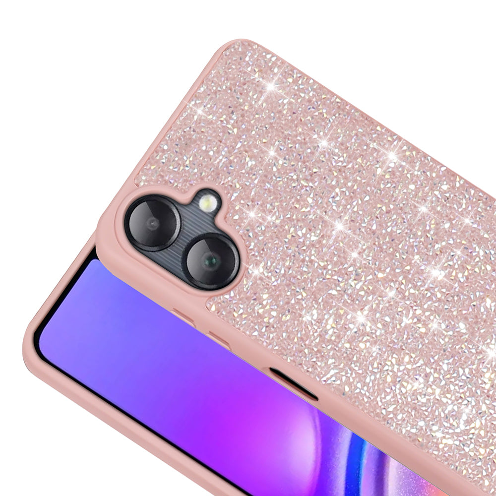 Galaxy A06 Case Shiny Stone Design Zore Diamond Cover Pink