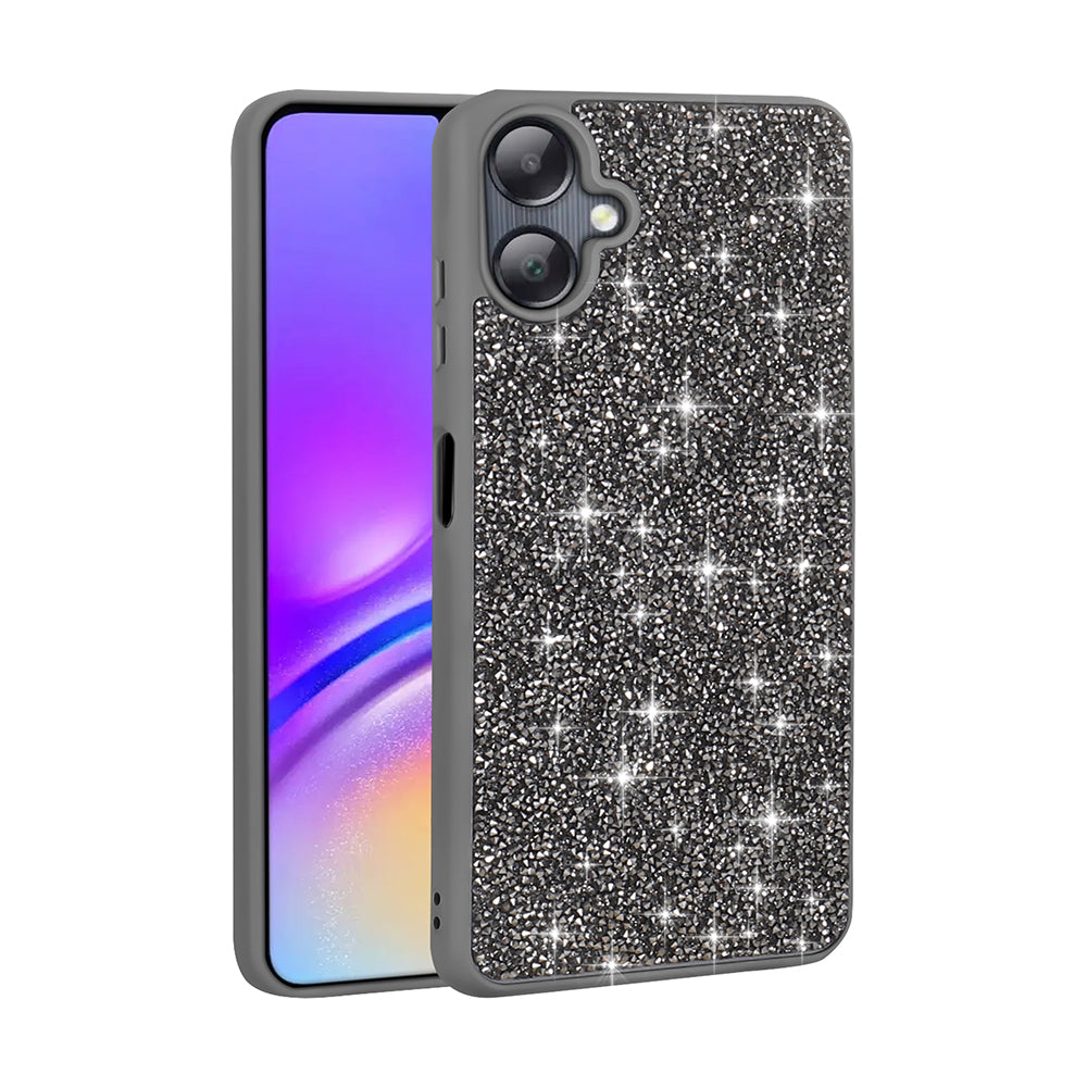 Galaxy A06 Case Shiny Stone Design Zore Diamond Cover Gray