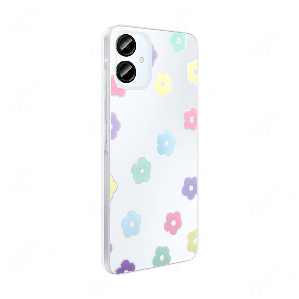 Galaxy A06 Case Transparent Figured Zore Folk Hard Cover Bow 