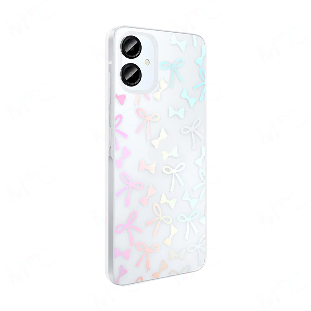 Galaxy A06 Case Transparent Figured Zore Folk Hard Cover Daisy 
