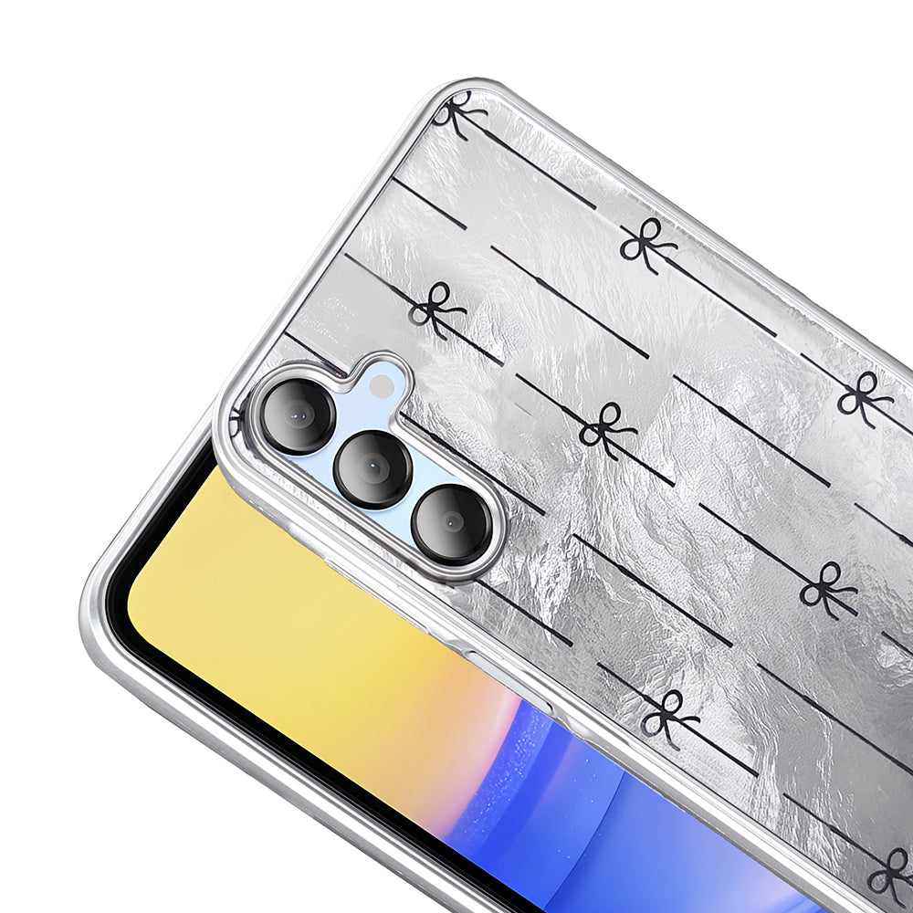 Galaxy A15 Case Patterned Zore Mep Cover Pearl Bow