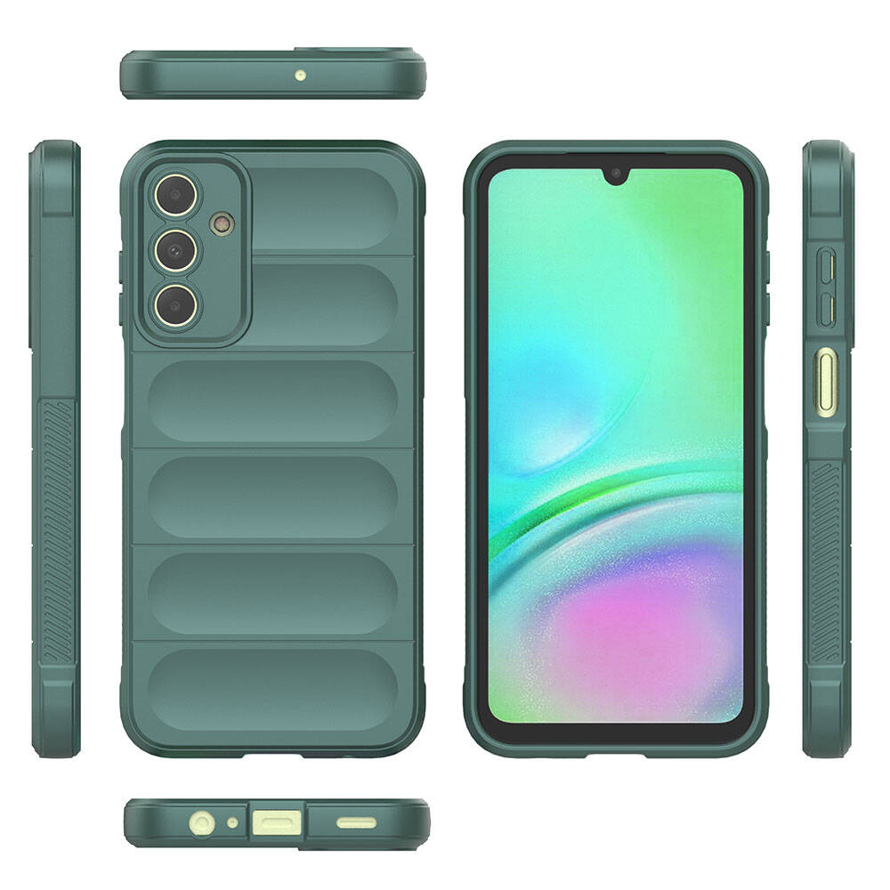 Galaxy A15 Case Flexible TPU Hollow Back Surface Design Zore Ethnic Silicone Cover Navy Blue