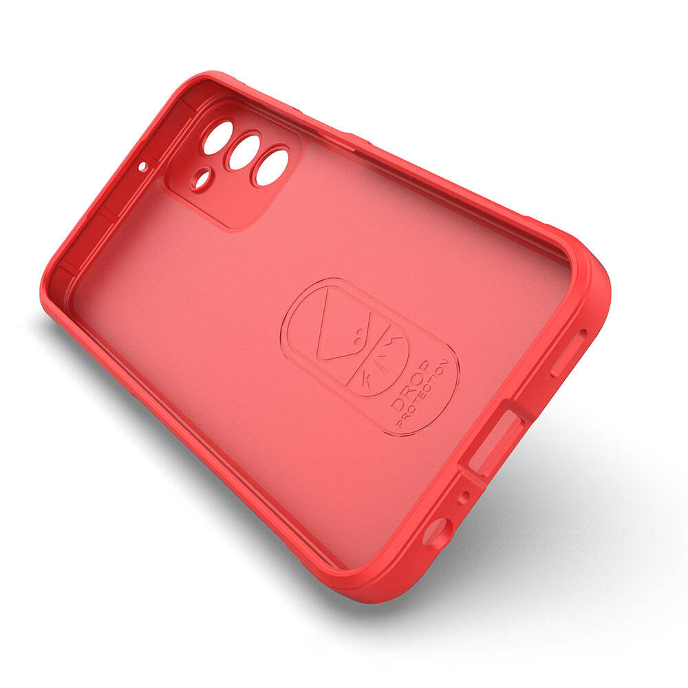 Galaxy A15 Case Flexible TPU Hollow Back Surface Design Zore Ethnic Silicone Cover Red