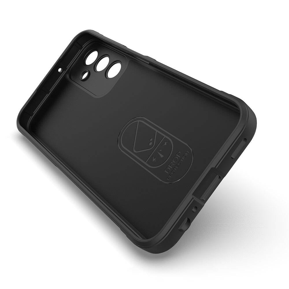 Galaxy A15 Case Flexible TPU Hollow Back Surface Design Zore Ethnic Silicone Cover Black
