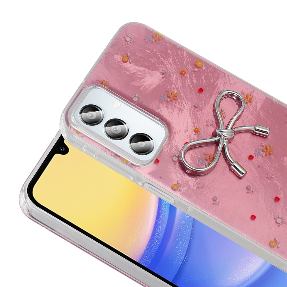 Galaxy A15 Case Camera Protection Figured Zore Ponti Silicone Cover Light Pink 