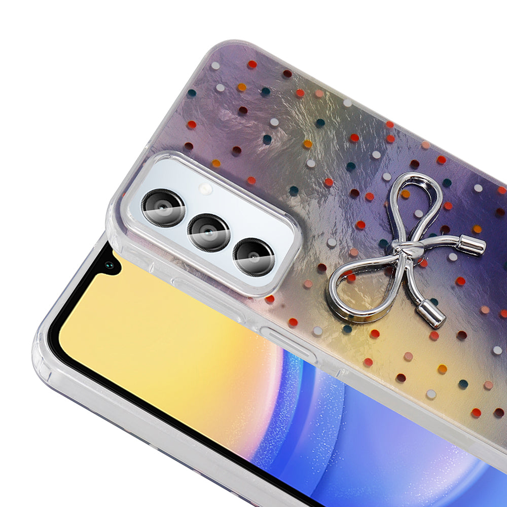 Galaxy A15 Case Camera Protection Figured Zore Ponti Silicone Cover Lilac 