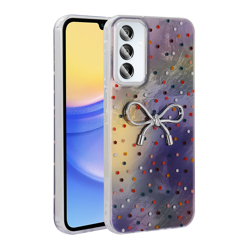 Galaxy A15 Case Camera Protection Figured Zore Ponti Silicone Cover Lilac 