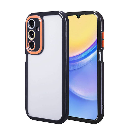 Galaxy A15 Case Camera Protection Colorful Edge and Frame Design Zore Vitamin Cover Black 