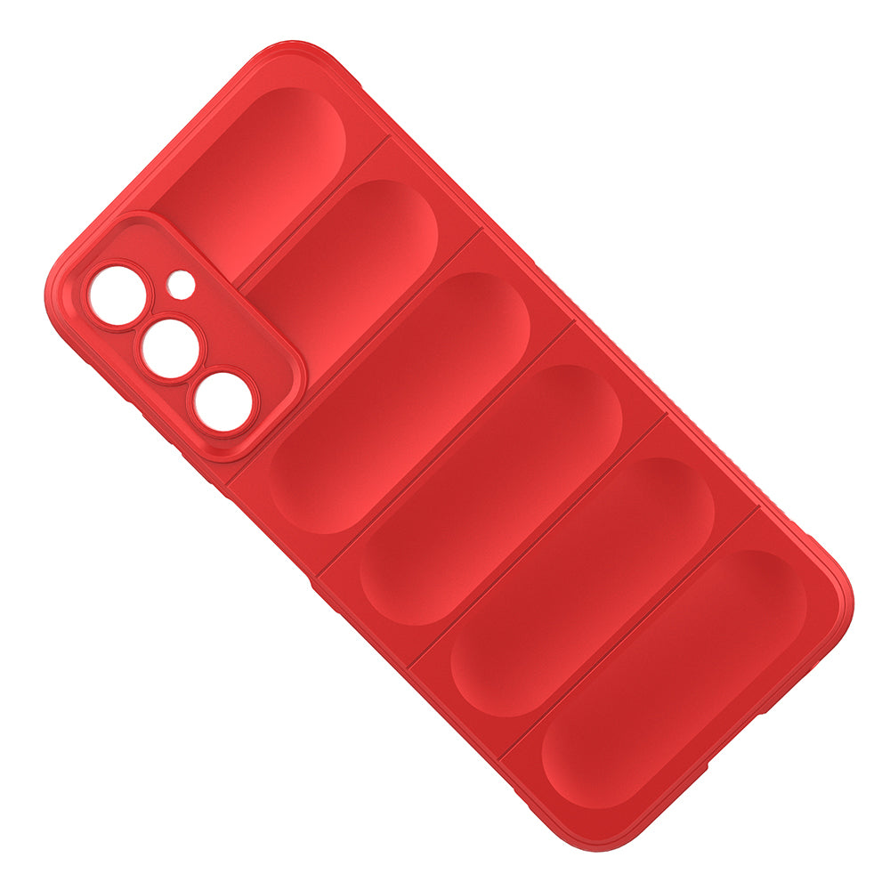 Galaxy A16 Case Flexible TPU Hollow Back Surface Design Zore Ethnic Silicone Cover Red