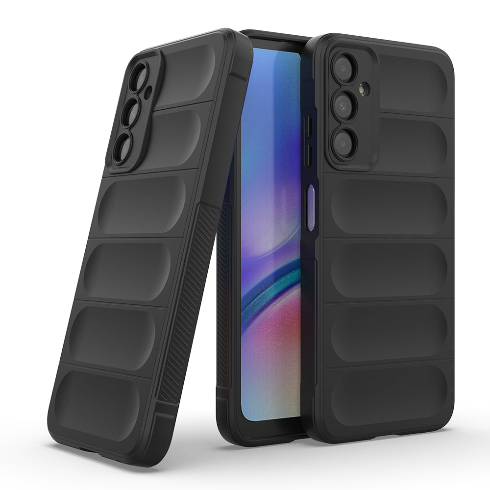 Galaxy A16 Case Flexible TPU Hollow Back Surface Design Zore Ethnic Silicone Cover Navy Blue