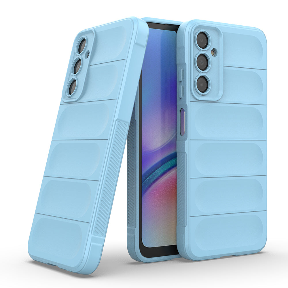 Galaxy A16 Case Flexible TPU Hollow Back Surface Design Zore Ethnic Silicone Cover Navy Blue